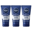 3x Nivea Men Protect & Care 75ml Exfoliating Face Scrub Pack - with Aloe Vera (Face Wash)
