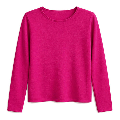 idyl Womens Cashmere Wool Pullover Jumper - Pink (Fine Knit Sweater)