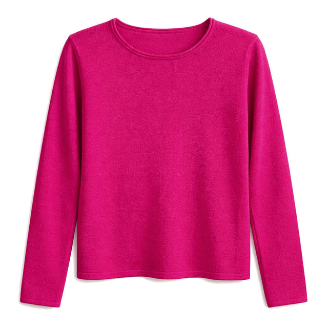 idyl Womens Cashmere Wool Pullover Jumper - Pink (Fine Knit Sweater)