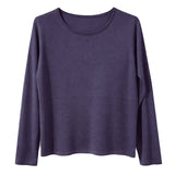 idyl Womens Cashmere Wool Pullover Jumper - Navy Blue (Fine Knit Sweater)