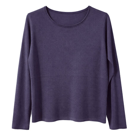 idyl Womens Cashmere Wool Pullover Jumper - Navy Blue (Fine Knit Sweater)