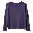 idyl Womens Cashmere Wool Pullover Jumper - Navy Blue (Fine Knit Sweater)