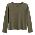 idyl Womens Cashmere Wool Pullover Jumper - Green (Fine Knit Sweater)