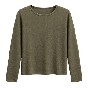 idyl Womens Cashmere Wool Pullover Jumper - Green (Fine Knit Sweater)