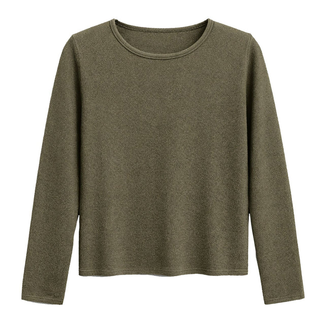 idyl Womens Cashmere Wool Pullover Jumper - Green (Fine Knit Sweater)