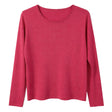Cashmere Wool Fine Knit Jumper in Red - XL