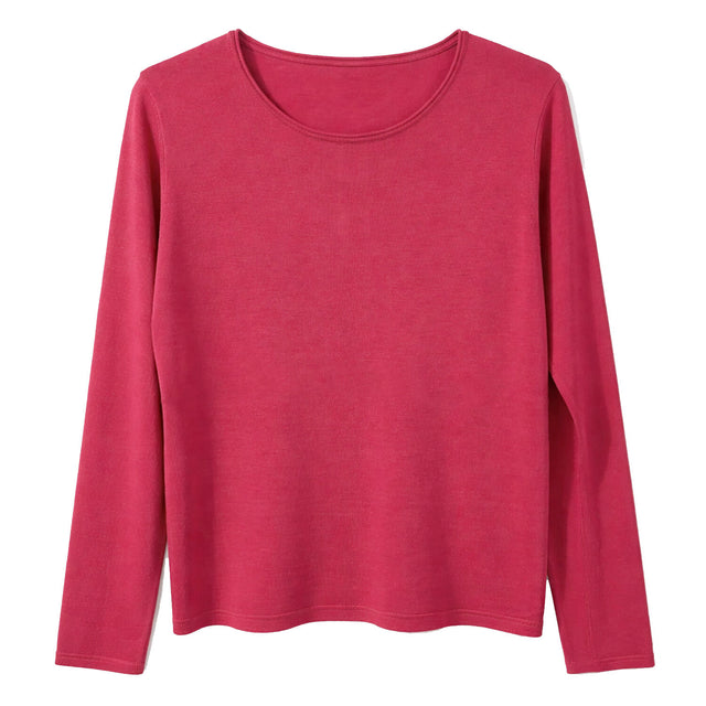 Cashmere Wool Fine Knit Jumper in Red - XL