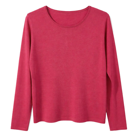 idyl Womens Cashmere Wool Pullover Jumper - Red (Fine Knit Sweater)