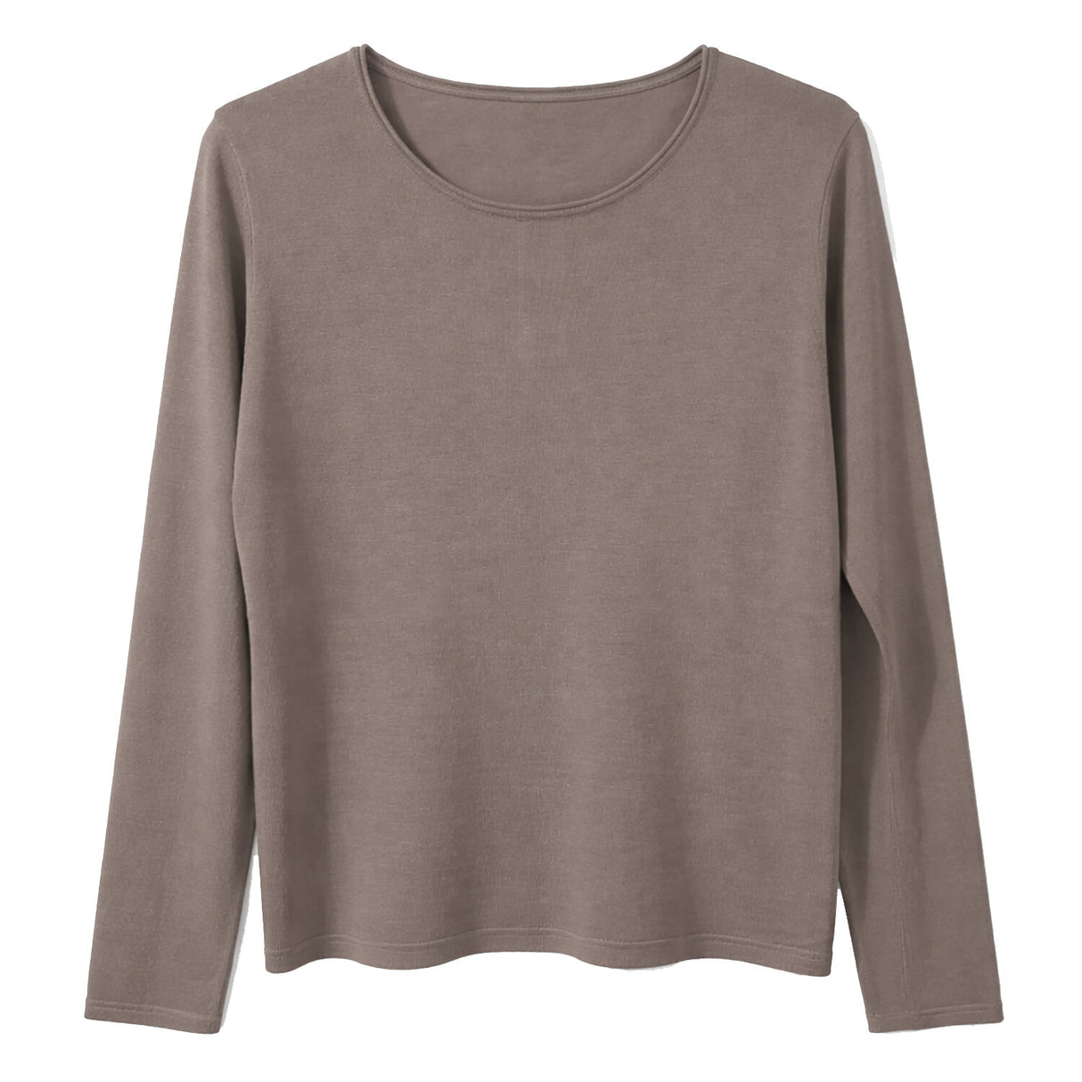 Luxury Cashmere Wool Fine Knit Jumper in Taupe