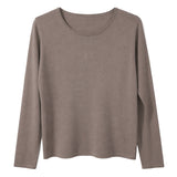 Luxury Cashmere Wool Fine Knit Jumper in Taupe