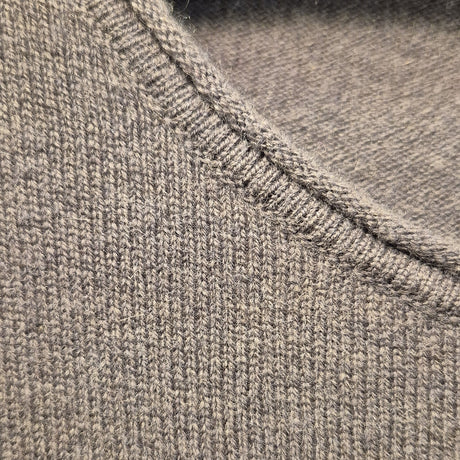 idyl Womens Cashmere Wool Pullover Jumper - Taupe (Fine Knit Sweater)