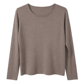 Cashmere Wool Fine Knit Jumper in Taupe - XL