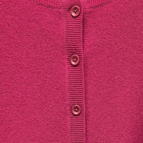 idyl Womens Cashmere Wool Fine Knit Button Cardigan - Pink (Regular Length Sweater)
