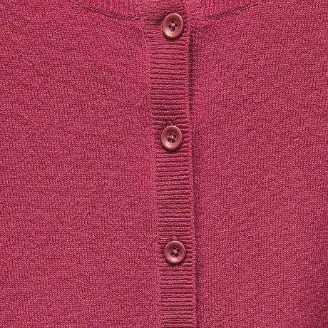 idyl Womens Cashmere Wool Fine Knit Button Cardigan - Red (Regular Length Sweater)