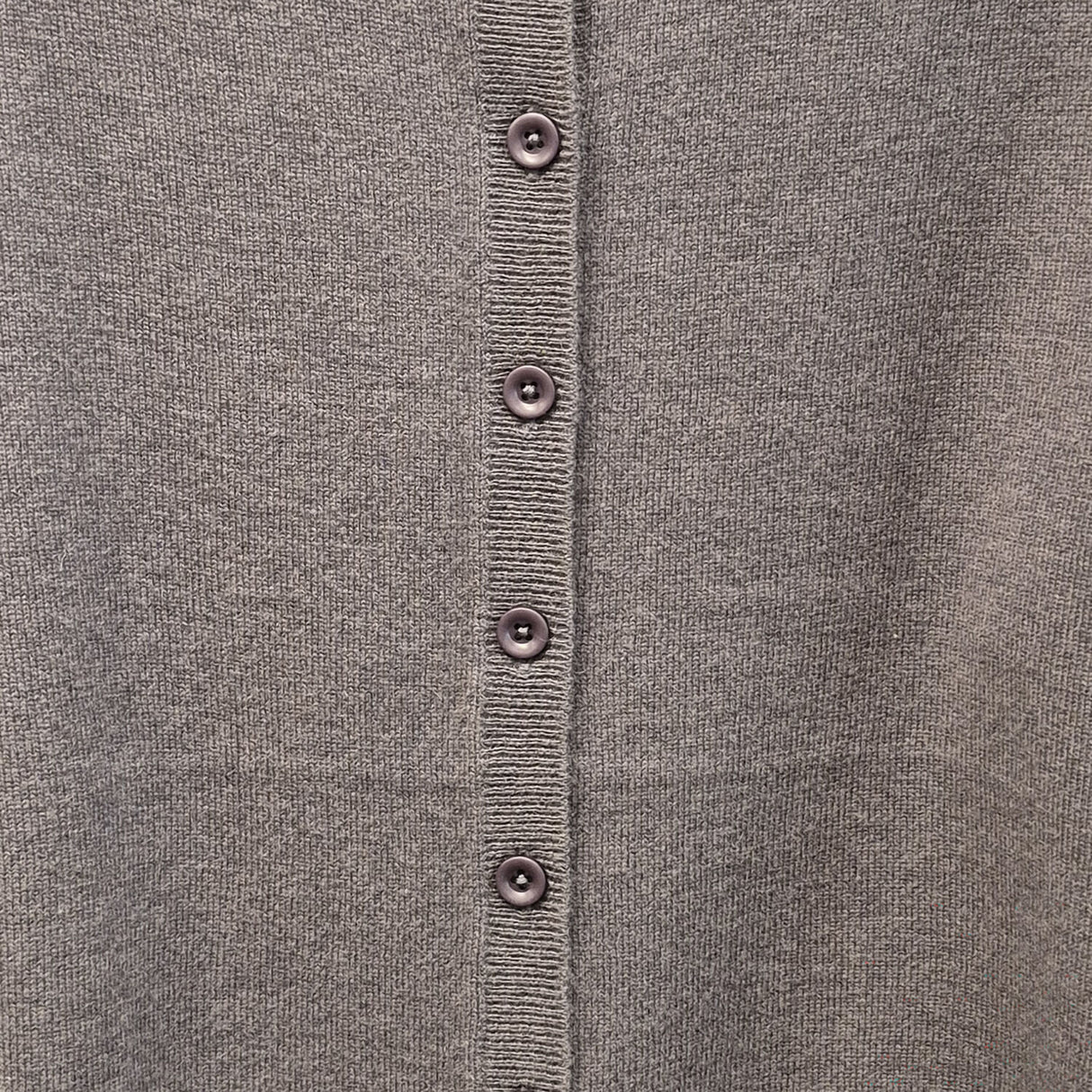 idyl Womens Cashmere Wool Fine Knit Button Cardigan - Taupe (Regular Length Sweater)