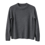 idyl Womens Cashmere Wool Funnel Neck Jumper - Charcoal (Chunky Knit Pullover Sweater)