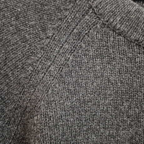 idyl Womens Cashmere Wool Funnel Neck Jumper - Charcoal (Chunky Knit Pullover Sweater)