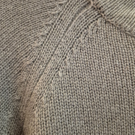 idyl Womens Cashmere Wool Funnel Neck Jumper - Green (Chunky Knit Pullover Sweater)