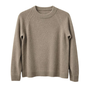 idyl Womens Cashmere Wool Funnel Neck Jumper - Green (Chunky Knit Pullover Sweater)