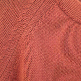 idyl Womens Cashmere Wool Funnel Neck Jumper - Orange (Chunky Knit Pullover Sweater)