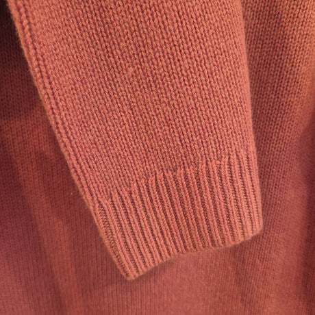 idyl Womens Cashmere Wool Funnel Neck Jumper - Orange (Chunky Knit Pullover Sweater)
