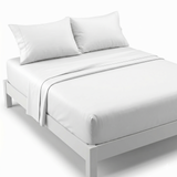 600 Thread Count Queen Egyptian Cotton Sheet Set - 1 Flat, 1 Fitted & 2 Pillowcases - White