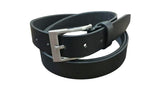 Jacaru 6010 Womens Leather Belt 30mm - Black (Silver Buckle & Gift Tin)