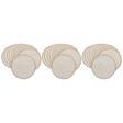 30x Reusable Round Cotton Steamer Cloth Mats Pack - 22cm