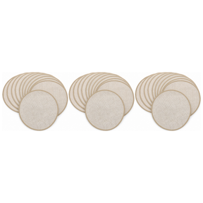 30x Reusable Round Cotton Steamer Cloth Mats Pack - 22cm
