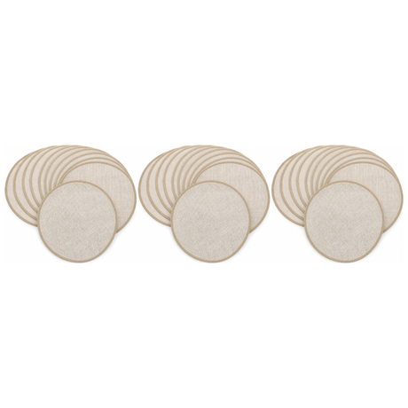 30x Reusable Round Cotton Steamer Cloth Mats Pack - 22cm