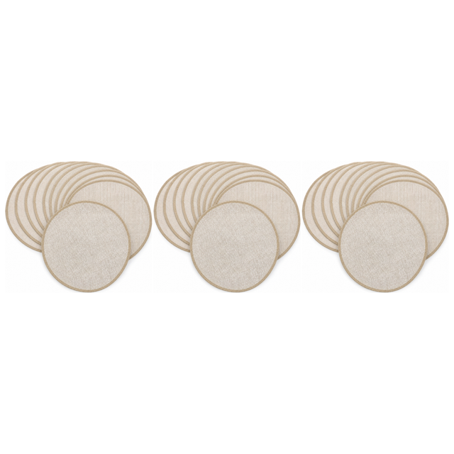 30x Reusable Round Cotton Steamer Cloth Mats Pack - 22cm