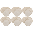 60x Reusable Round Cotton Steamer Cloth Mats Bulk Pack - 22cm