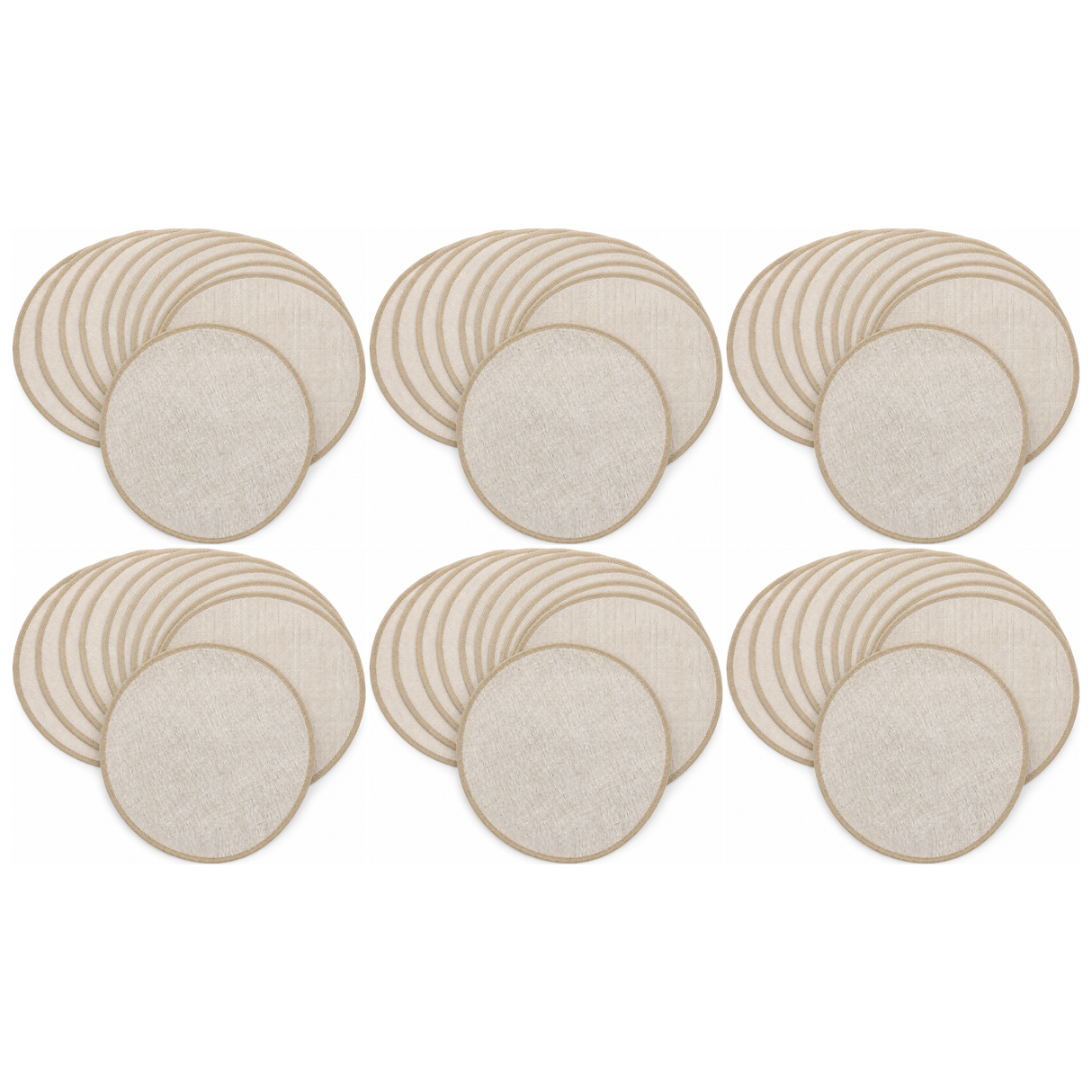 60x Reusable Round Cotton Steamer Cloth Mats Bulk Pack - 22cm