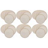 60x Reusable Round Cotton Steamer Cloth Mats Bulk Pack - 22cm