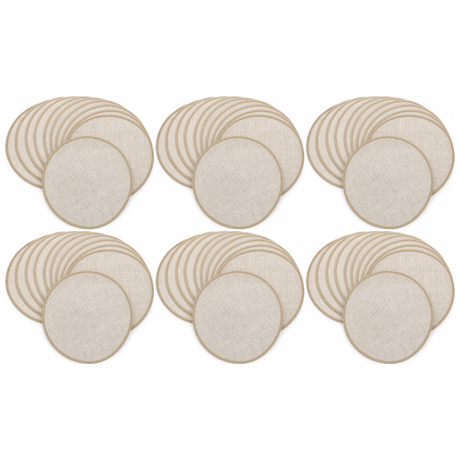 60x Reusable Round Cotton Steamer Cloth Mats Bulk Pack - 22cm