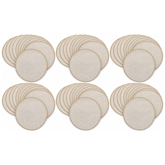60x Reusable Round Cotton Steamer Cloth Mats Bulk Pack - 22cm