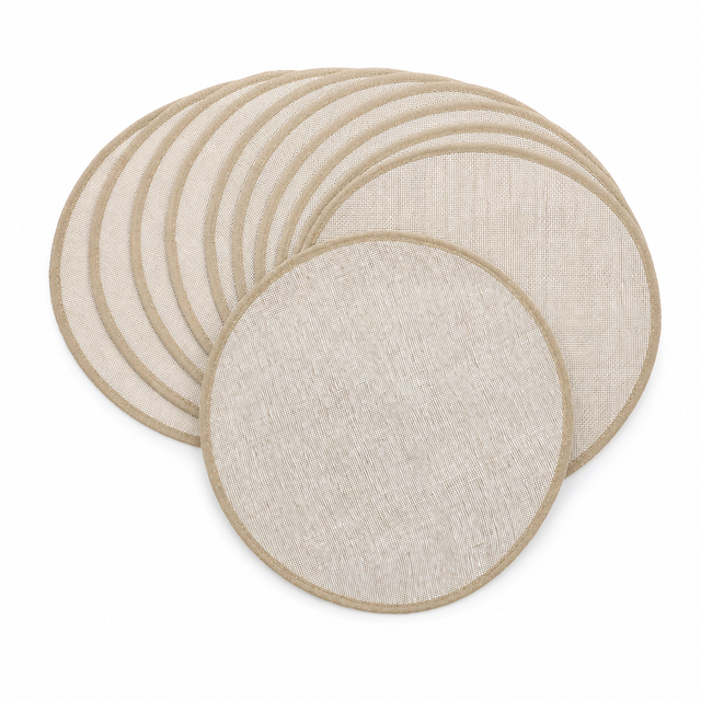 10x Reusable Round Cotton Steamer Cloth Mats - 22cm