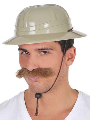 Pith Helmet Safari Hat - African Hunter/Jungle Camping (Halloween Costume & Fancy Dress)