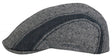 Stetson Mens Manatee Hat Flat Cap Ivy Golf Herringbone Wool Silk Linen - Grey