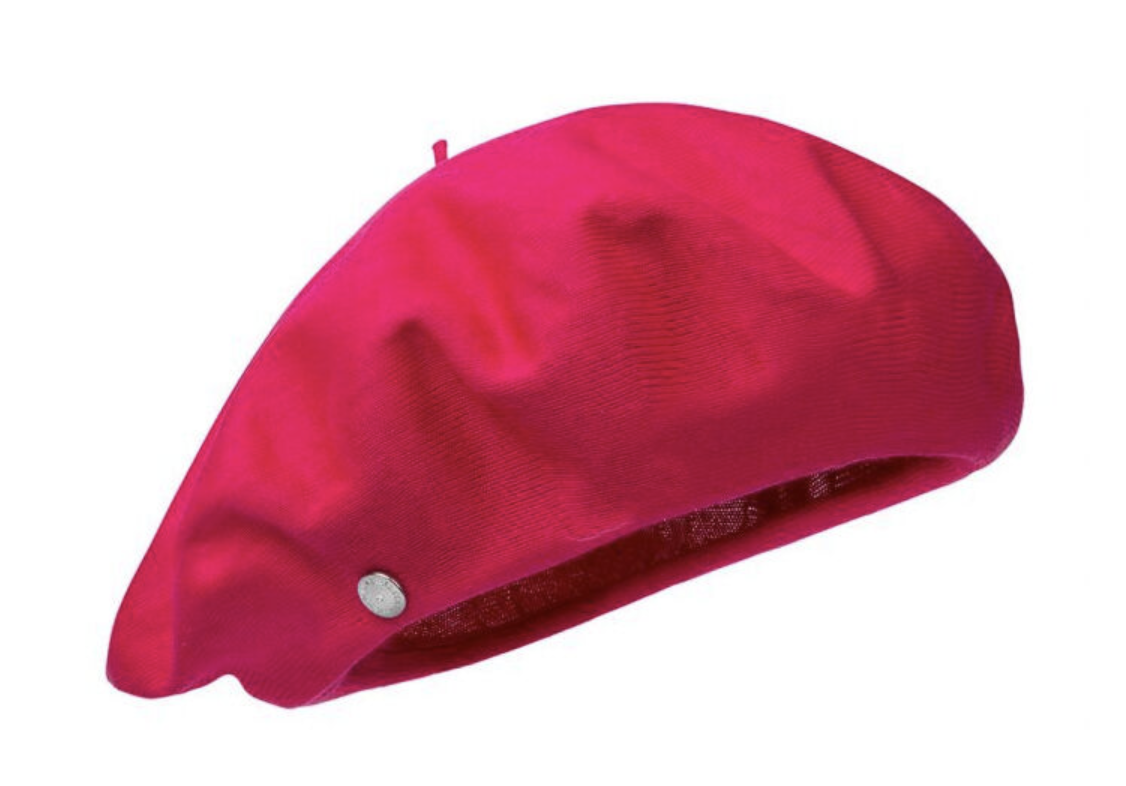 Laulhere Heritage Unisex Summer Cotton Beret - Bright Rose