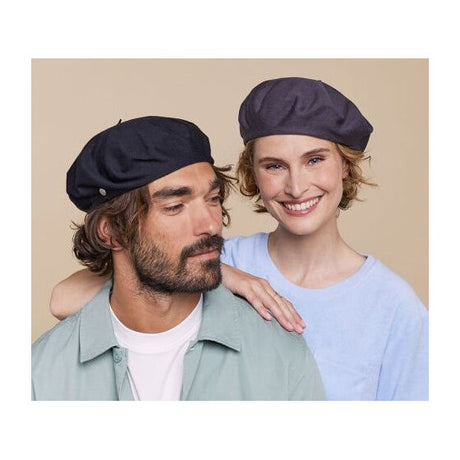Laulhere Heritage Unisex Summer Cotton Beret - Black