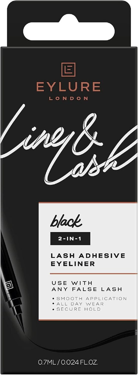 3x Eylure London 0.7ml Line & Lash Adhesive Eyeliner Bulk Pack - Black