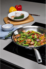 Tramontina Grano 26cm Tri-Ply Stainless Steel Frying Pan Skillet 2.2L in Silver
