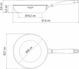 Tramontina Grano 26cm Tri-Ply Stainless Steel Frying Pan Skillet 2.2L in Silver