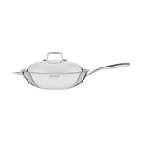 Tramontina 5.2L Grano Tri-Ply Stainless Steel Wok with Lid 32cm in Silver