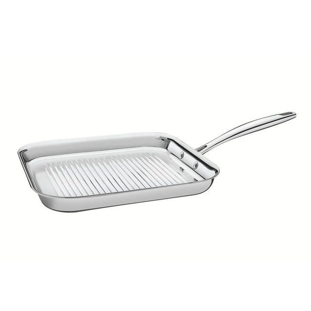 Tramontina 1.2L Grano Stainless Steel Skillet Grill Pan 43.9x23.4cm in Silver