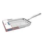 Tramontina 1.2L Grano Stainless Steel Skillet Grill Pan 43.9x23.4cm in Silver