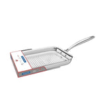 Tramontina Grano Stainless Steel Triply Griddle Skillet Pan 28cm 1.9L in Silver