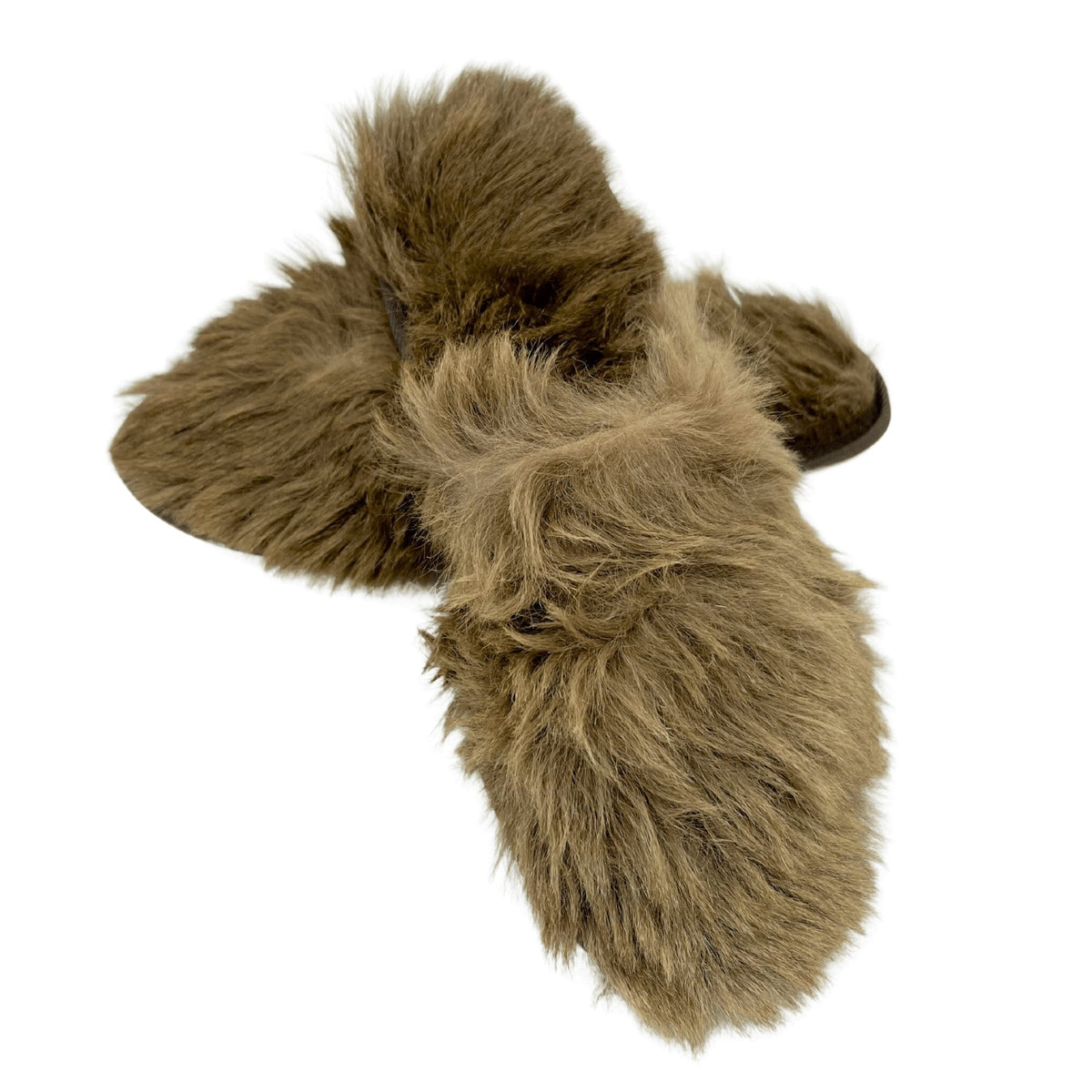 Jacaru 6264 Unisex Kangaroo Fur Slippers - Natural (Made in Australia)