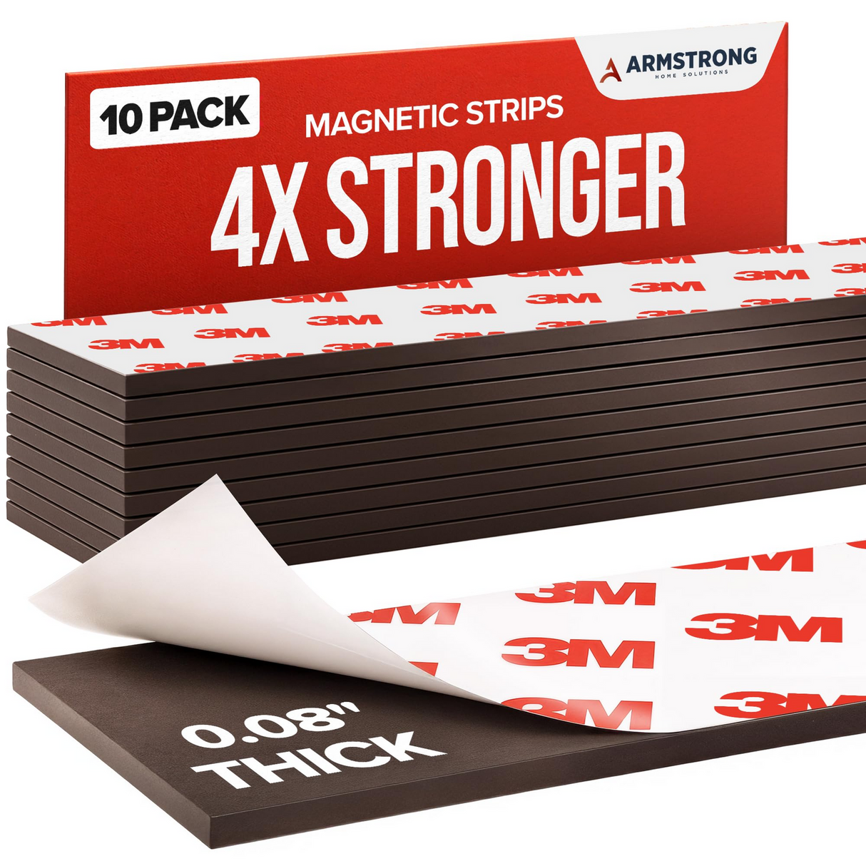 3M Magnetic Tape Strips w/ Adhesive Backing Fridge Strips - 1 Pack of 20